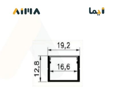 صورة نيو باور ألمونيوم بروفايل ظاهر جداري سقفي معلق طول 3 متر مقاس 1913